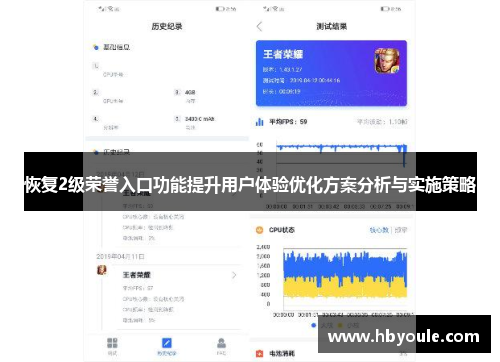 恢复2级荣誉入口功能提升用户体验优化方案分析与实施策略